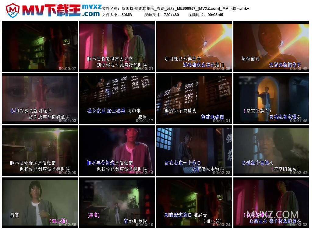 蔡国权-挤熄的烟头_粤语_流行_ME800957